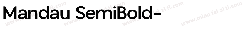 Mandau SemiBold字体转换